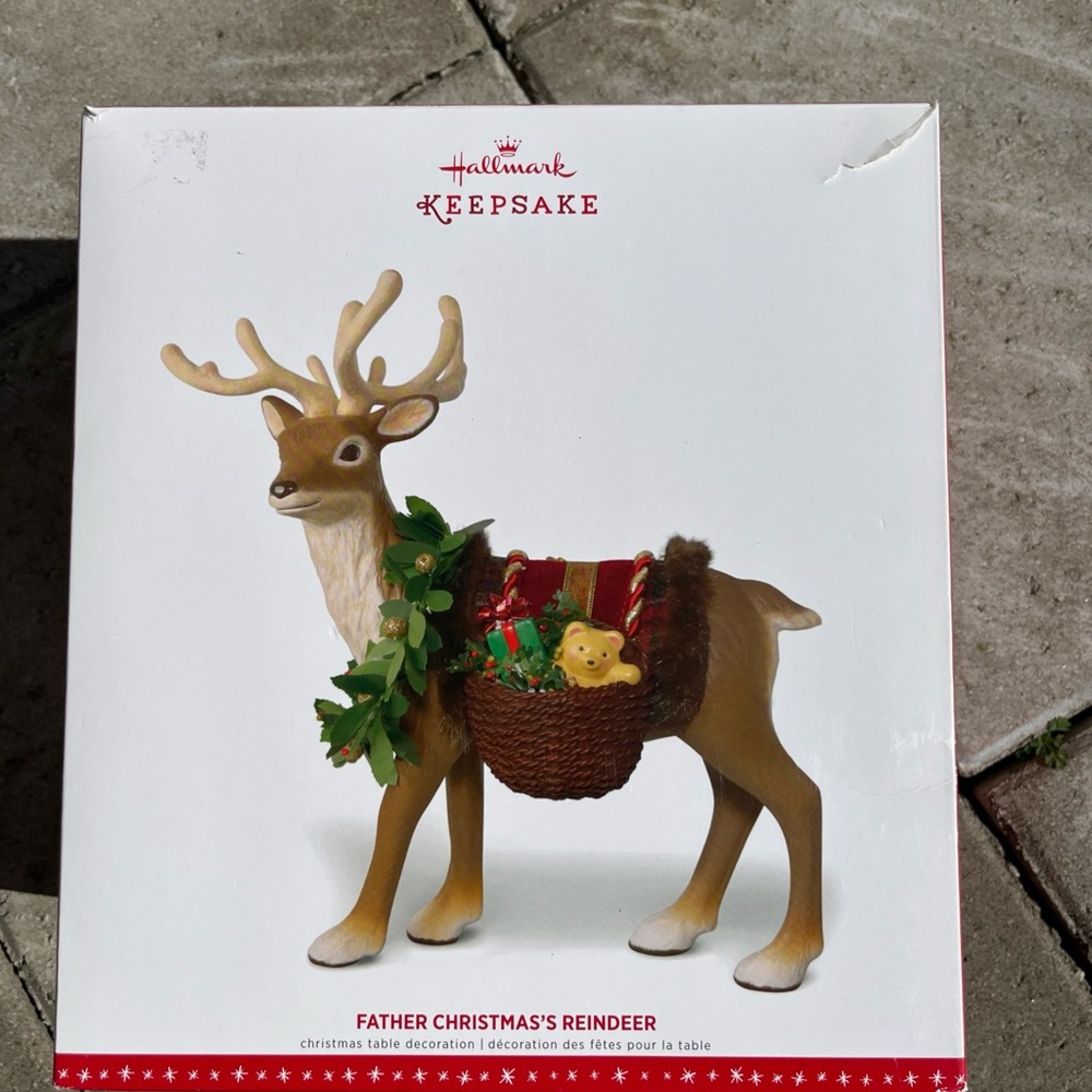 Hallmark Keepsake Father Christmas Reindeer 2016 Table Decoration Holiday Figure